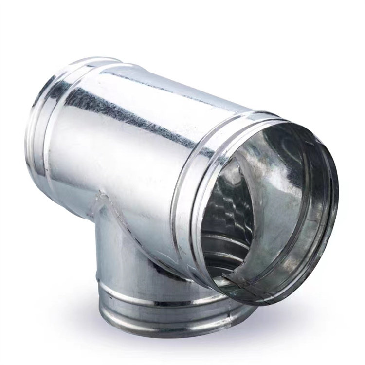 龍華風管加工廠定做鍍鋅三通風管 不鏽鋼T型三通風（fēng）管安裝