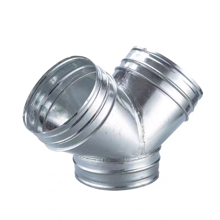 坪山風管加工廠批發正三通風管 Y型鍍鋅（xīn）三通定做（zuò） 不鏽鋼正三通風（fēng）管加工