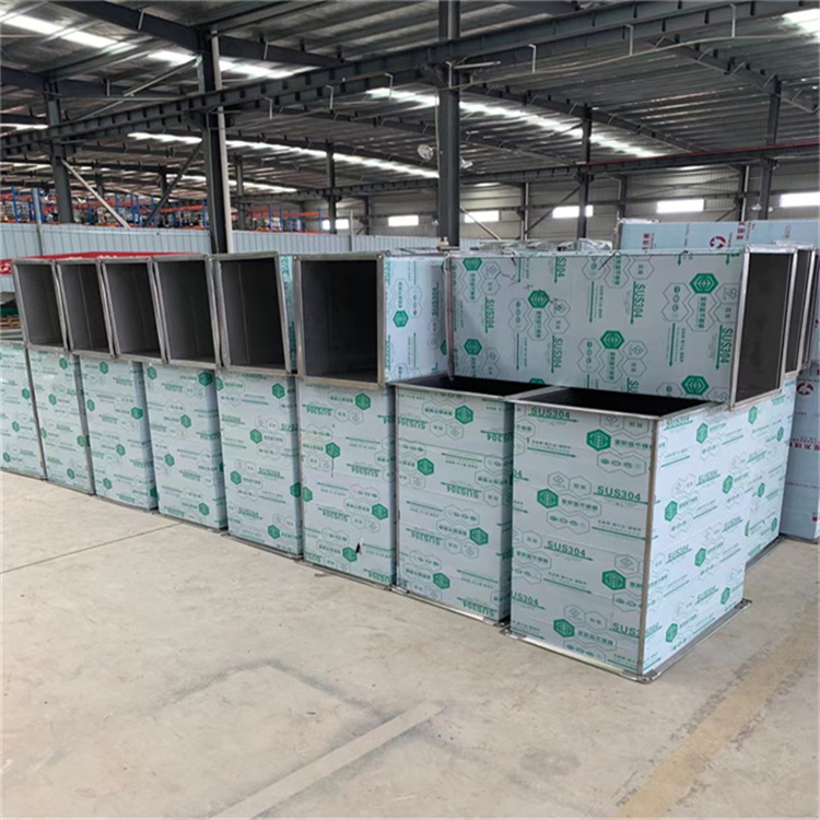 風管加工（gōng）廠供應304不鏽鋼排油煙管道（dào）加工 方形不鏽鋼滿焊風管定製
