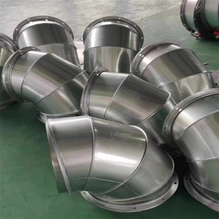 寶安區通風管道生產廠家批發90度（dù）不（bú）鏽鋼風（fēng）管彎頭 45度不鏽鋼通風管道彎頭加（jiā）工