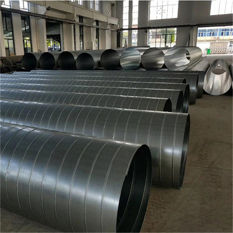 白（bái）鐵皮加工廠供應鍍鋅螺旋風管銷（xiāo）售 工廠廢氣管道安裝 餐廳（tīng）排油煙管道定製