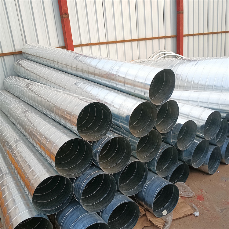 五（wǔ）金車間除塵廢氣管道加工 鍍（dù）鋅螺旋風管（guǎn）安裝 白鐵皮風管定製