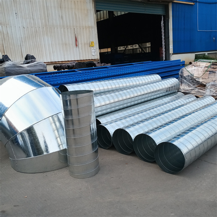 鍍鋅白鐵皮螺旋（xuán）風管 環保除塵風管 消防排煙通風管道安裝