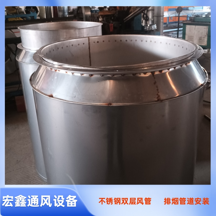 深圳不鏽鋼（gāng）風管加工廠（chǎng）家供應雙層保溫風（fēng）管加工 發電機（jī）排煙風管安裝